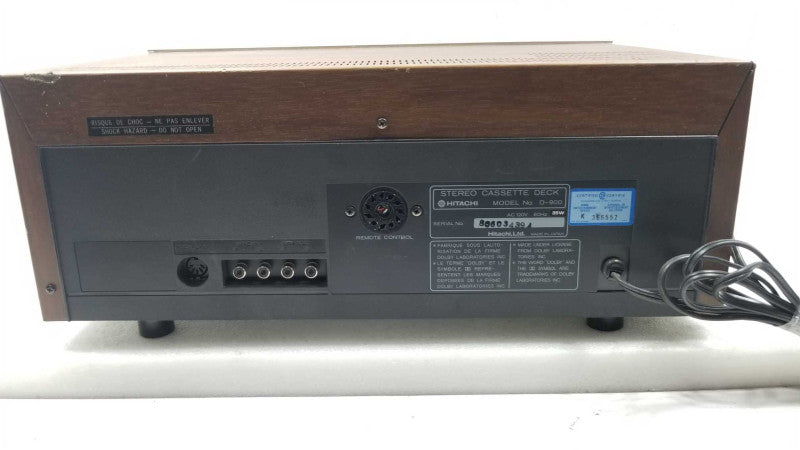 Rare Vintage Hitachi D-900 3 Head Stereo Cassette Deck Stereo Drive ~