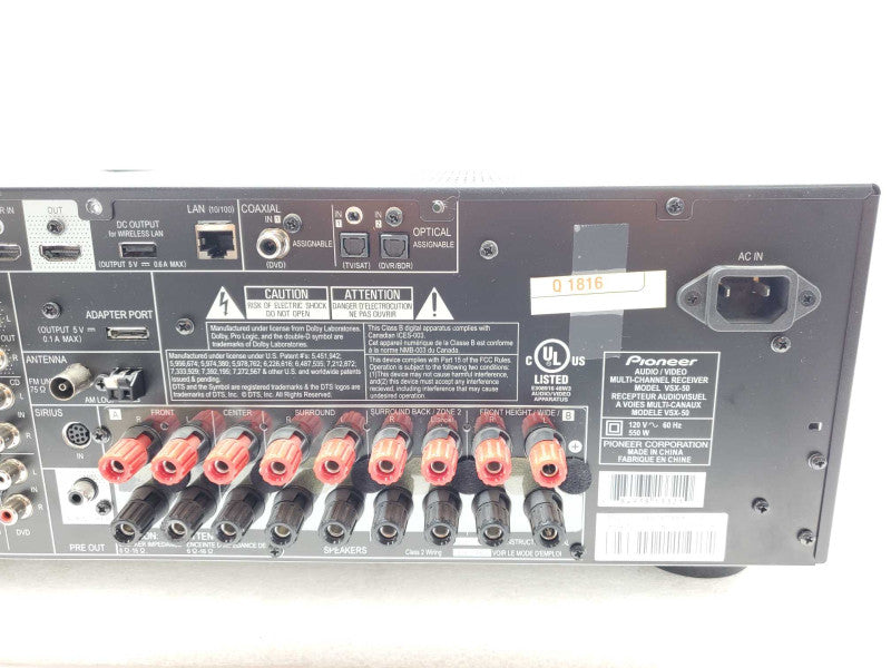 Pioneer Elite VSX-50 Audio/Video Multi-Channel Receiver, AS-IS _