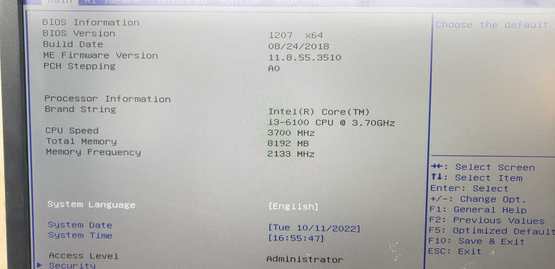 CPU/Mobo combo core i3-6100 @ 3.70ghz / 8gb ram / ASUS Prime B250M-C #