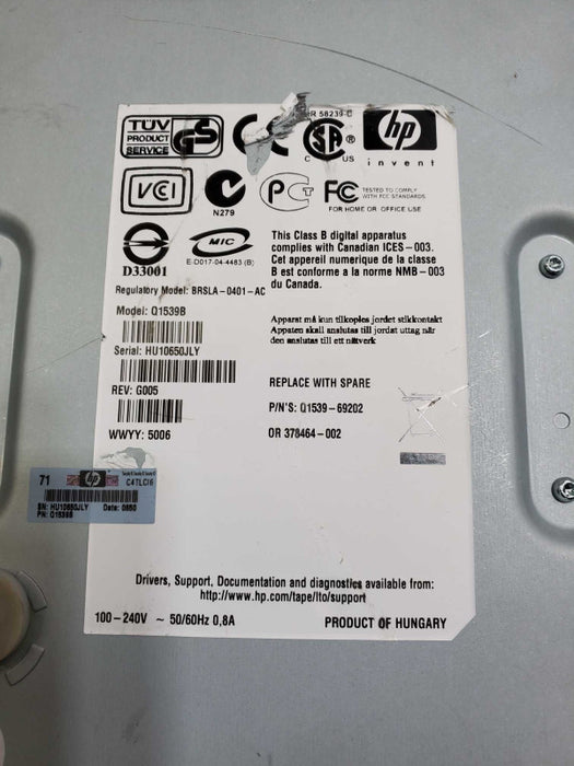 HP ULTRIUM 960 STORAGEWORKS Q1539B AS-IS )