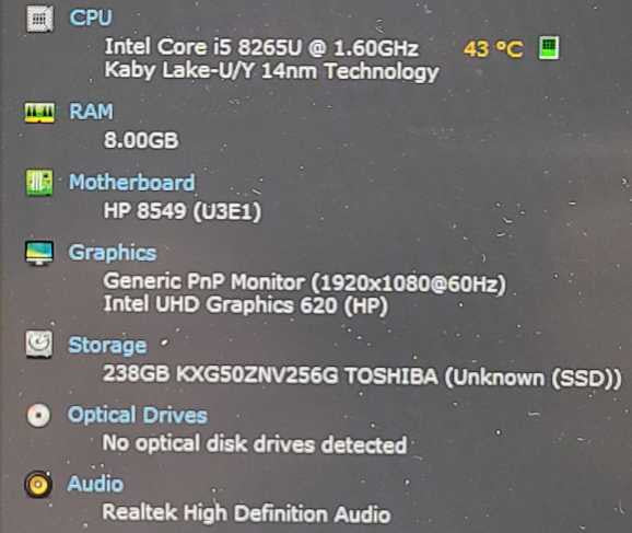 HP EliteBook 840 G6 i5-8265U 1.6GHz 8GB RAM 256GB SSD 14\\"  $