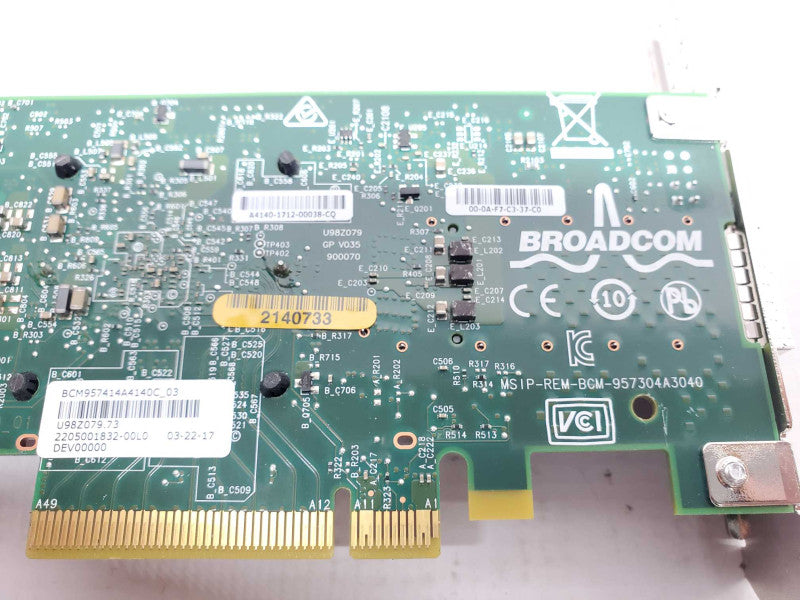 Broadcom BCM957414A4140C Single-Port 50 Gb/s QSFP28 Ethernet Network Card _