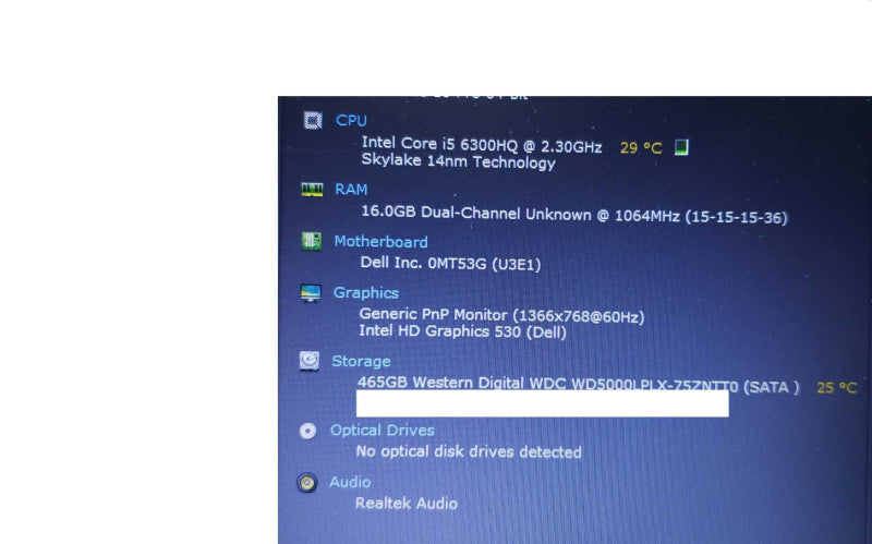Dell Latitude E5470 14\\" i5-6300HQ@2.3GHz 16GB DDR4 500G HDD w/ Charger [