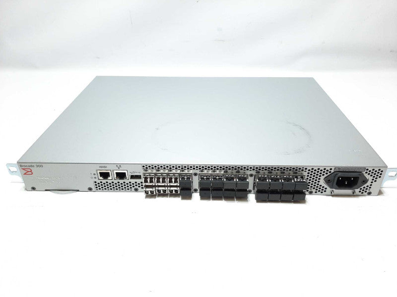 Brocade 300 SAN Switch 24-Port SFP w/ Gbic Transceivers +
