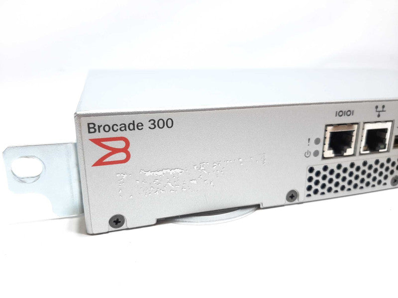 Brocade 300 SAN Switch 24-Port SFP w/ Gbic Transceivers +