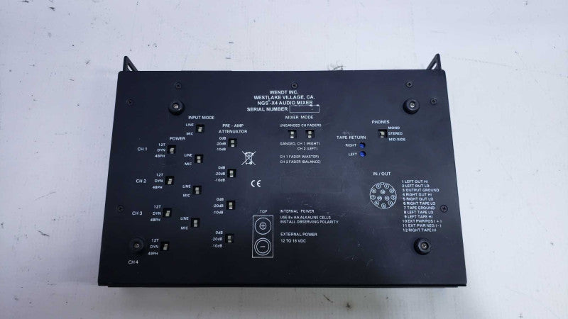 Wendt NGS-X4 4-Channel Audio Mixer [
