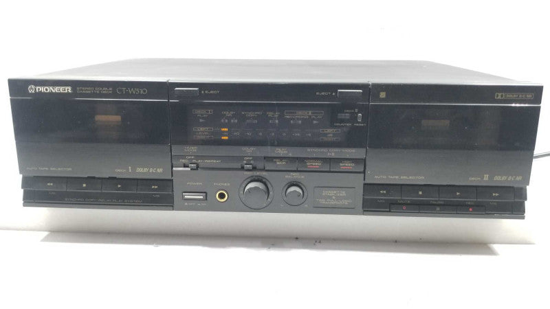 Pioneer CT-W510 Stereo Double Cassette Deck, Powers ON, AS-IS ~