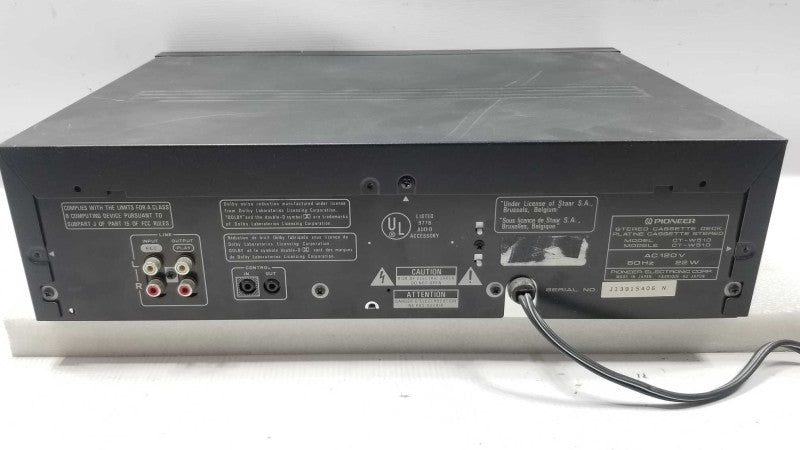 Pioneer CT-W510 Stereo Double Cassette Deck, Powers ON, AS-IS ~