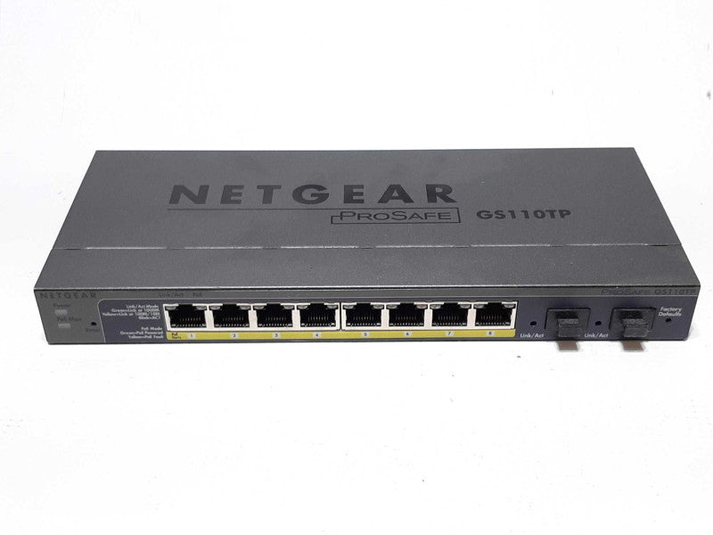 NETGEAR ProSafe GS110TP 8-Port Gigabit Smart Switch w/ PoE and Fiber Uplink +