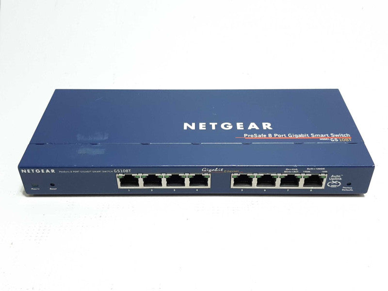 NETGEAR ProSafe GS108Tv1 8-Port Gigabit Ethernet Smart Switch  +