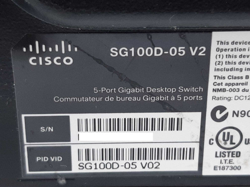 Cisco Small Business SG100D-05v2 5-Port Gigabit Ethernet Switch +