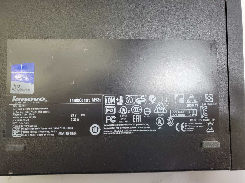 Lenovo ThinkCentre M93p i5-4570T @2.9GHz 8GB RAM 1TB HDD )