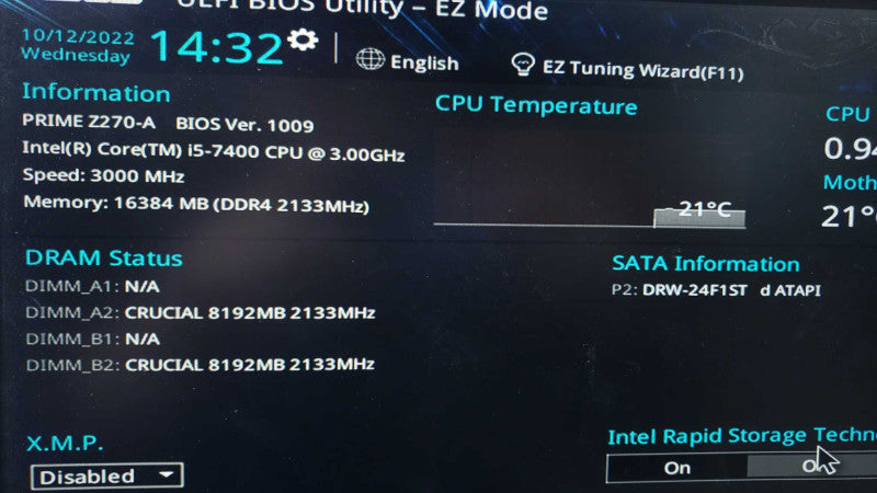 Custom PC Asus Z270-A i5-7400@3GHz 16GB DDR4 No HDD  [