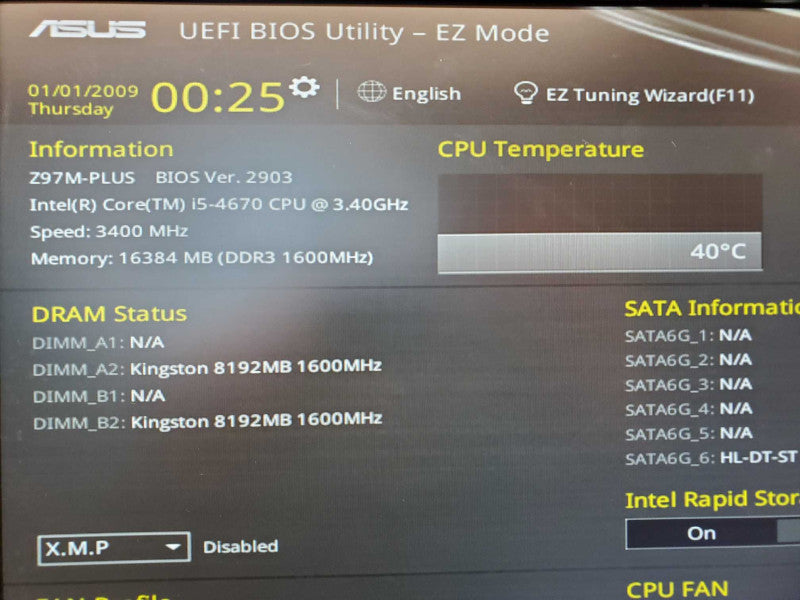 Custom PC Asus Z97M-Plus Core i5-4670@3.4 GHz 16GB Ram No HDD Nvidia GT610 2GB +QTY- (
