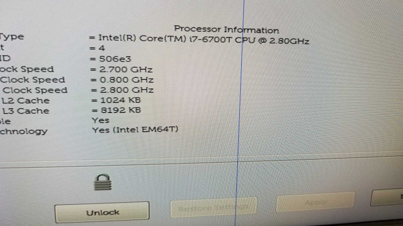 Dell Optiplex 7040 Micro Tiny, i7-6700T 2.8GHz/ NO RAM/HDD/AC Adapter. ~