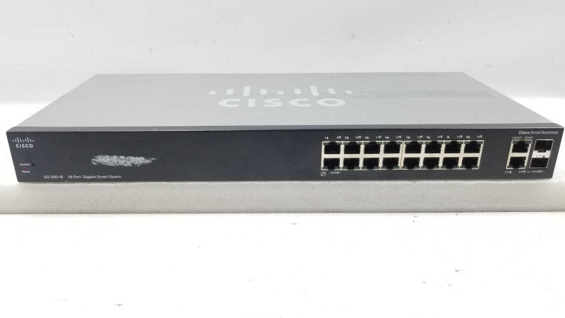 Cisco SG200-18 16 Port Gig Smart Switch with 2 Combo Ports, QTY. ~