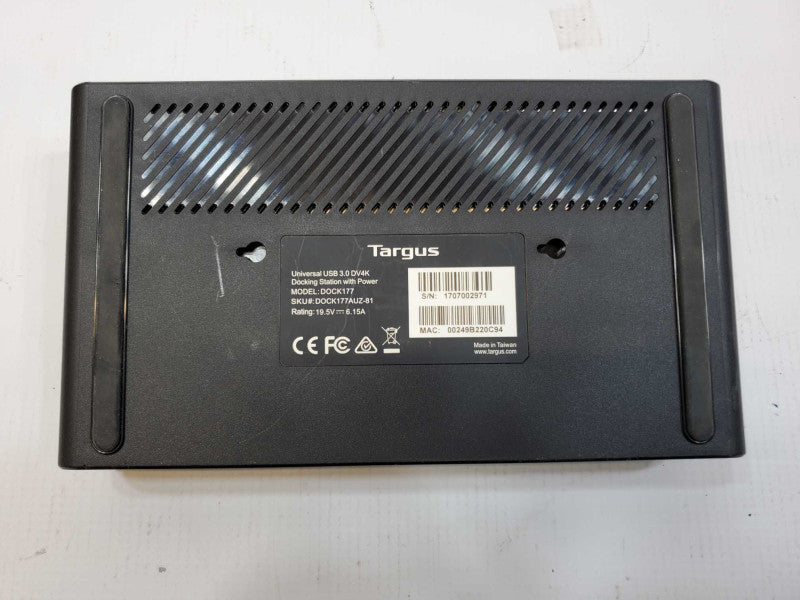 Targus Universal USB 3.0 DV4K Docking Station with Power - DOCK177USZ (