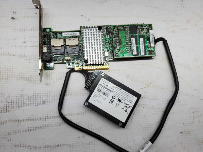 Dell LSI SAS9265-8I 6GB/S SAS/SATA EIGHT PORTS PCI-E Raid Card w/ BAT1S1P-A )