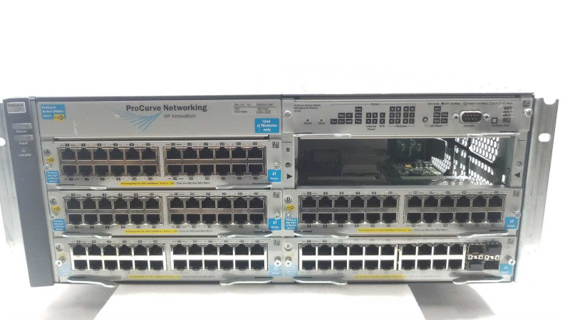 HP ProCurve 5406ZL J8697A with 4x J8702A 1x J8705A 1x J8726A 2x J8712A Power ~