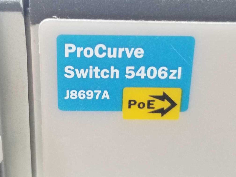 HP ProCurve 5406ZL J8697A with 4x J8702A 1x J8705A 1x J8726A 2x J8712A Power ~