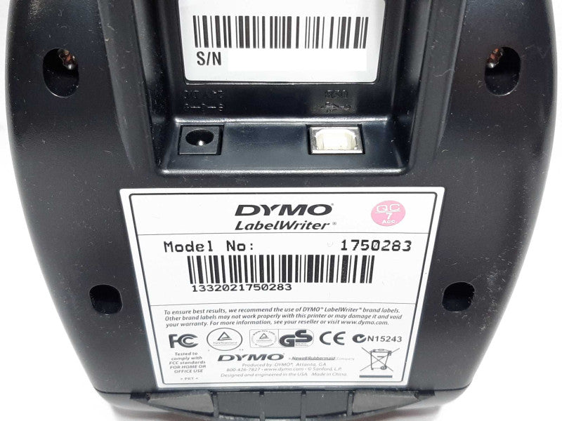 Dymo LabelWriter 450 Turbo 1750283 Thermal Label Printer w/AC Adapter +