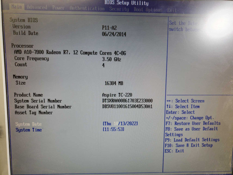 Acer Aspire AMD A10-7000 Radeon R7 @3.5GHz 16GB DDR3   )