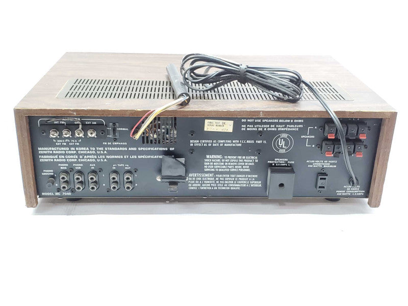 Zenith MC7040 AM/FM Stereo Receiver |