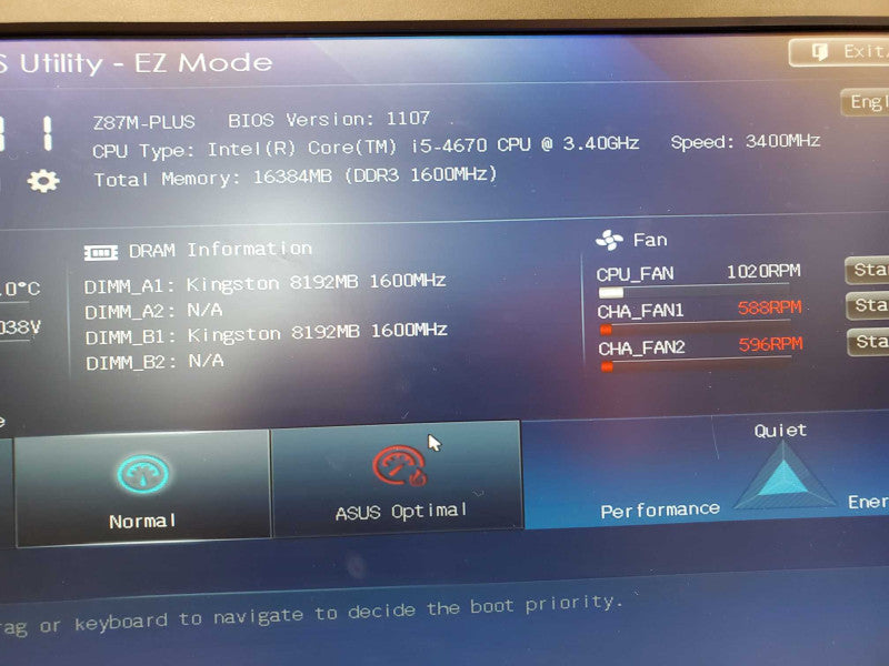 Custom PC Asus Z87-C Core i5-4670 @ 3.4 GHz 16GB Ram No HDD PS500 80+ (