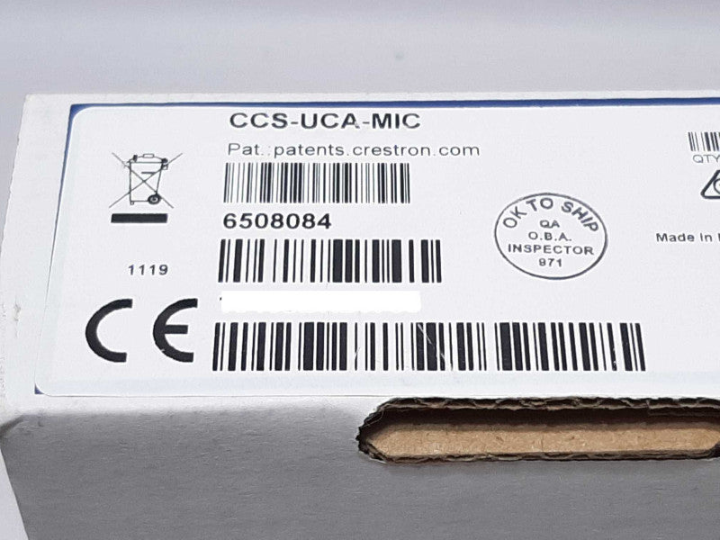 Crestron CCS-UCA-MIC Microphone Pod For Flex Tabletop Conference System +