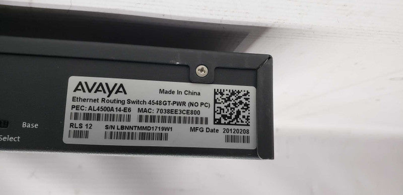 Avaya Ethernet Routing Switch 4548GT-PWR  #