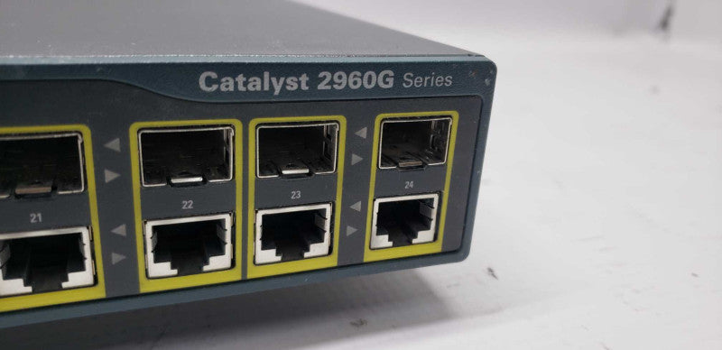 CISCO WS-C2960G-24TC-L 24x port gigabit network switch #