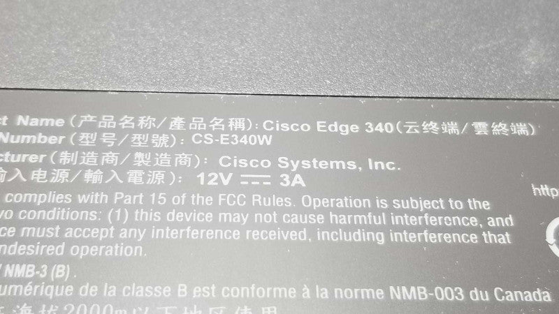 CISCO SYSTEMS EDGE 340 DIGITAL MEDIA PLAYER CS-E340W, QTY. ~