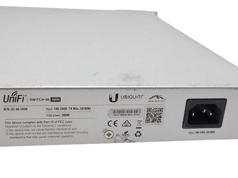 Ubiquiti Networks UniFi US-48-500W 48-Port Rack-Mountable Switch, READ _