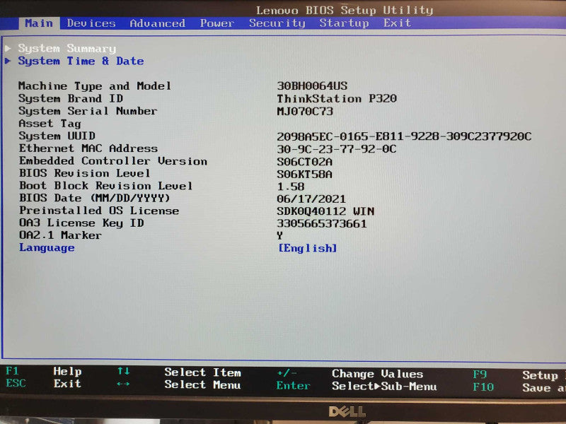Lenovo TS P320, Xeon E3-1240v6 3.7GHz, 32GB DDR4, No HDD/GPU _