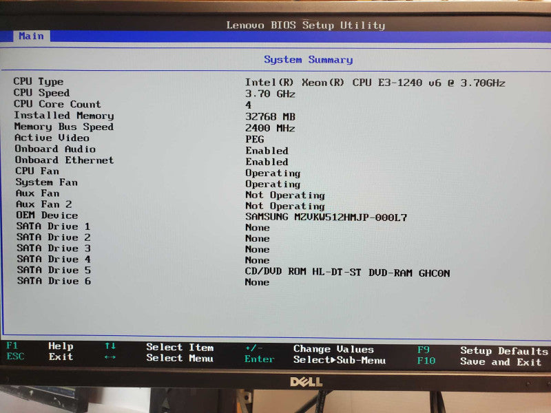 Lenovo TS P320, Xeon E3-1240v6 3.7GHz, 32GB DDR4, No HDD/GPU _