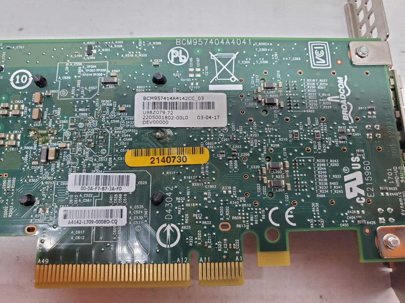 BCM957404A4041 Broadcom 57404 Dual-Port 25G PCIe NIC, FH Bracket _
