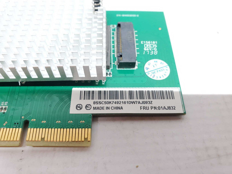 Lenovo PCIe x4 to M.2 SSD Riser Card With Heat Sink 01AJ832, No SSD _
