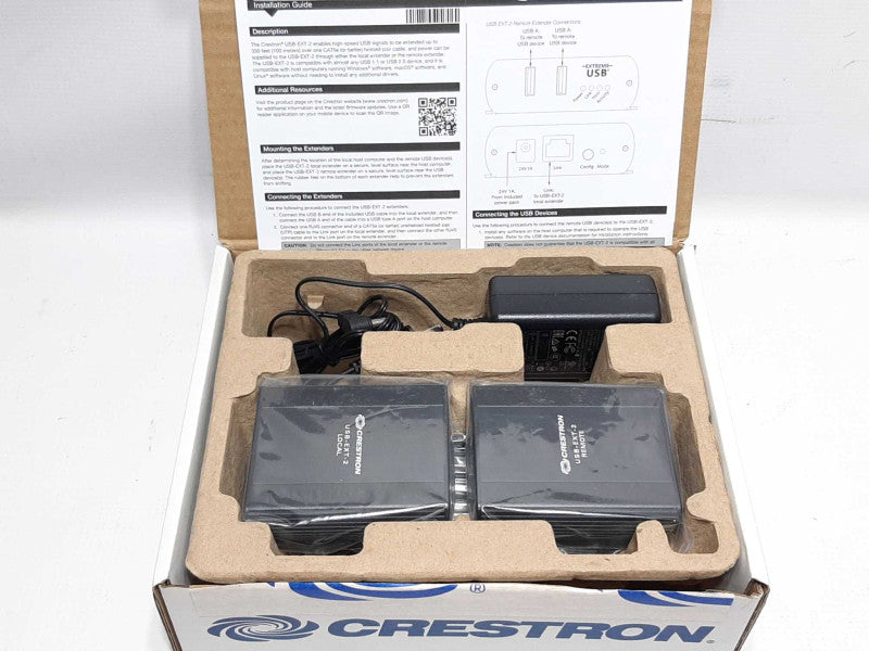 Kit Crestron USB-EXT-2 LOCAL and REMOTE REMOTE USB Externder over- Open Box +