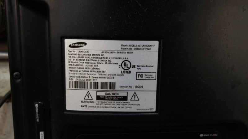 Samsung 40\\" Class / 1080p / 60Hz / LCD HDTV LN40C530F1F [