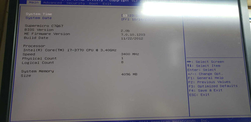 Supermicro C7Q67 i7-3770 @ 3.40ghz / 4gb ram / no HDDS #