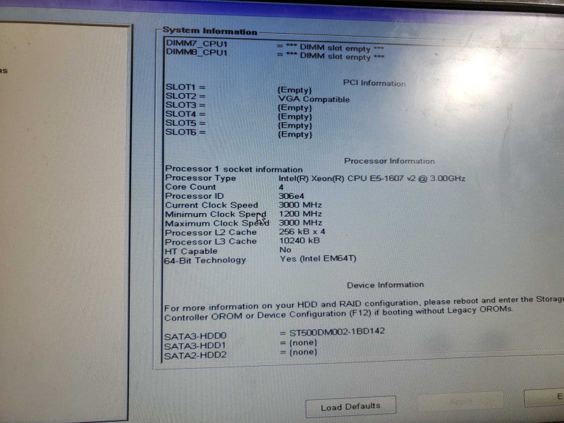 Dell Precision T3610 Xeon E5-1607 v2 @3.0GHz 8GB DDR3 Firepro v3900 500G HDD  )