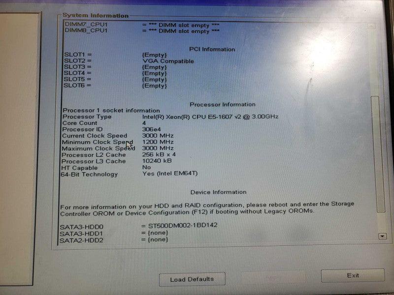 Dell Precision T3610 Xeon E5-1607 v2 @3.0GHz 8GB DDR3 Firepro v3900 500G HDD )