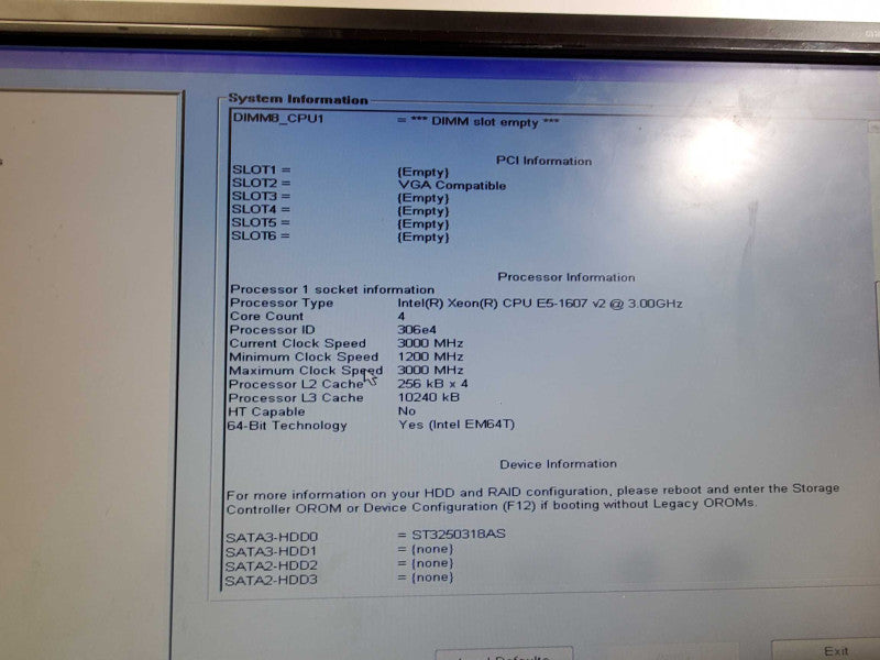 Dell Precision T3610 Xeon E5-1607 v2 @3.0GHz 8GB DDR3 Firepro v3900 250G HDD )