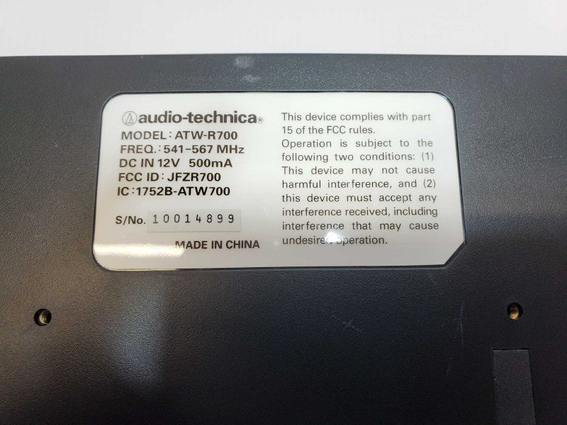 audio technica uhf synthesized diversity UHF receiver ATW-R700 AS-IS _