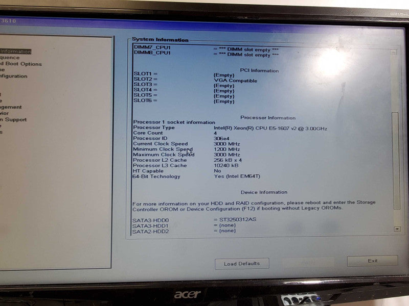 Dell Precision T3610 Xeon E5-1607 v2 @3.0GHz 8GB DDR3 Firepro v3900 250G HDD )