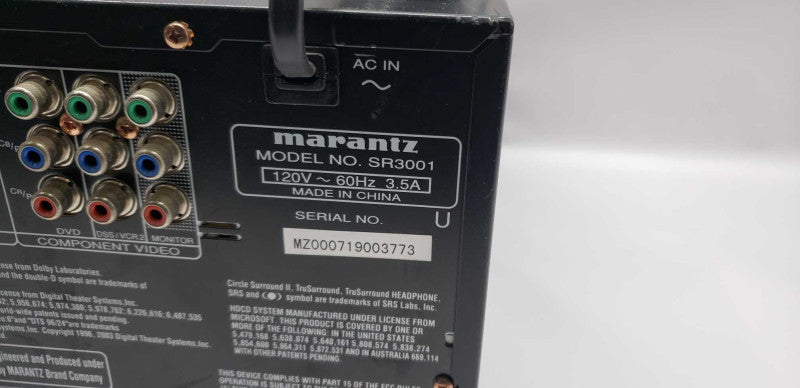 Marantz AV Surround Receiver SR3001 / see notes #