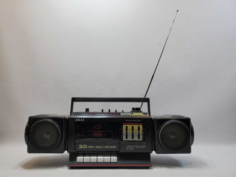 Akai PJ-15 PJ15 3 Band EQ Stereo Radio Cassette Player Recorder Boombox 80âs 3 (