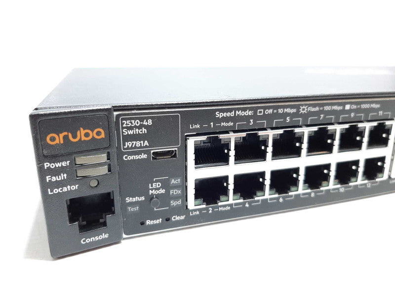 ARUBA 2530-48 J9781A 48-Port 10/100 Switch w/ 2xGigabit 2xSFP Ports +