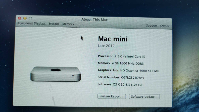 Apple Mac Mini L2012 i5@2.5GHz 4GB DDR3 Intel HD 4000 500GB HDD [