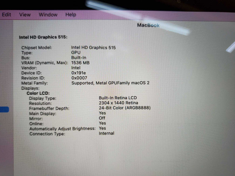 Apple MacBook Early 2016 Core m3-6Y30 @ 0.9 GHz 8GB Ram 250GB SSD *READ* (